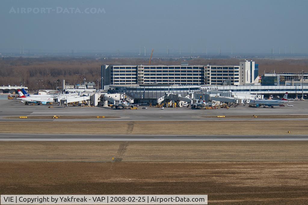 Vienna International Airport, Vienna Austria (VIE) - airport overview from helicopter