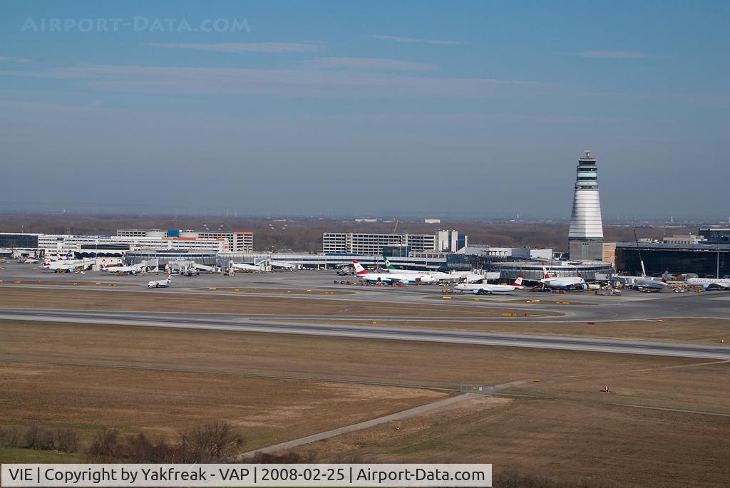 Vienna International Airport, Vienna Austria (VIE) - airport overview from helicopter