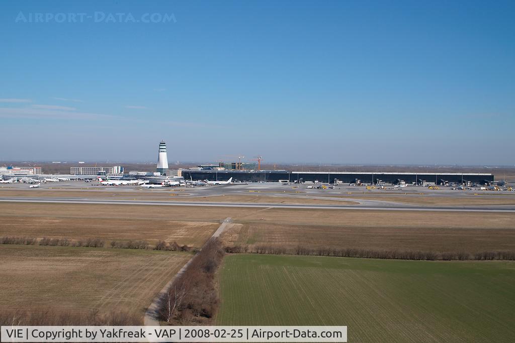 Vienna International Airport, Vienna Austria (VIE) - airport overview from helicopter