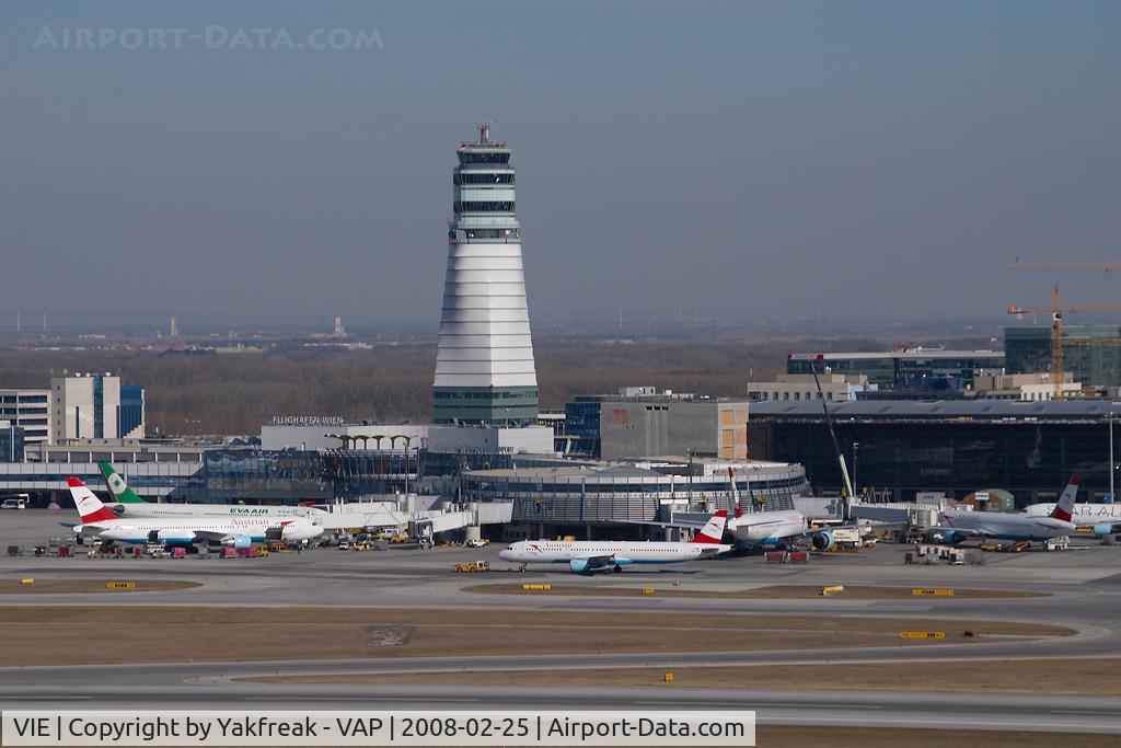 Vienna International Airport, Vienna Austria (VIE) - airport overview from helicopter