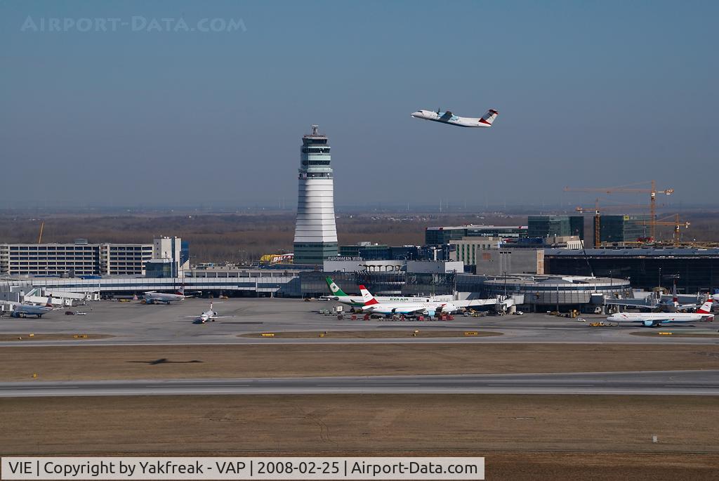 Vienna International Airport, Vienna Austria (VIE) - airport overview from helicopter