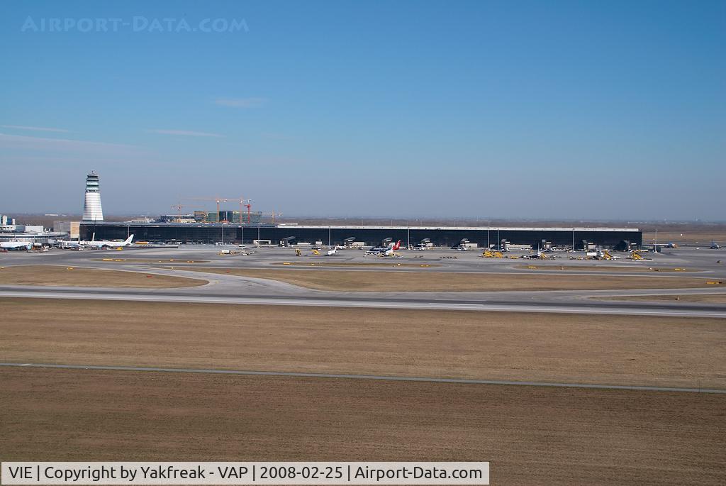 Vienna International Airport, Vienna Austria (VIE) - airport overview from helicopter