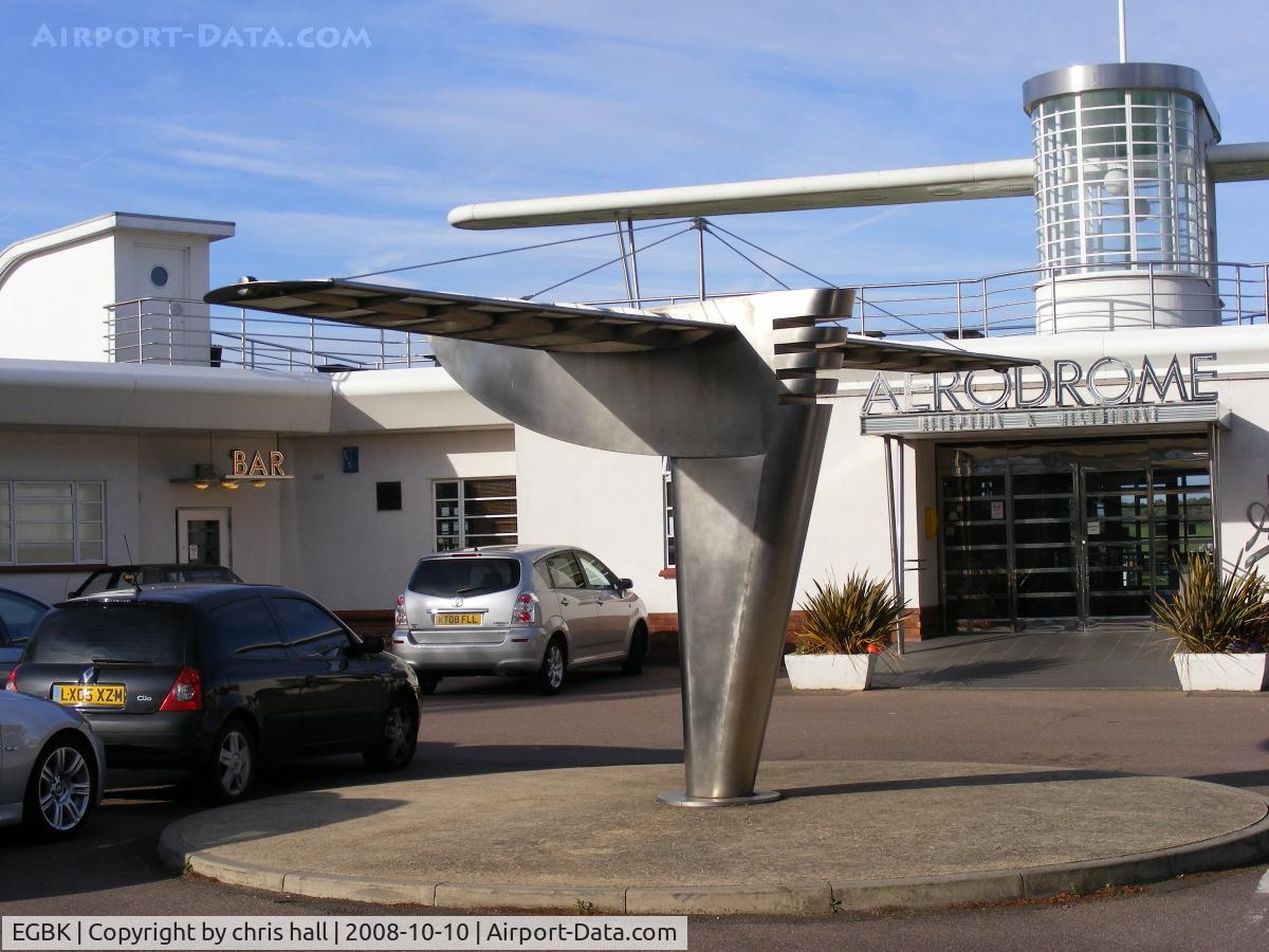 Sywell Aerodrome Airport, Northampton, England United Kingdom (EGBK) - The 1930s Art Deco Bar and Restaurant which was formerly the Clubhouse and Officer's Mess,