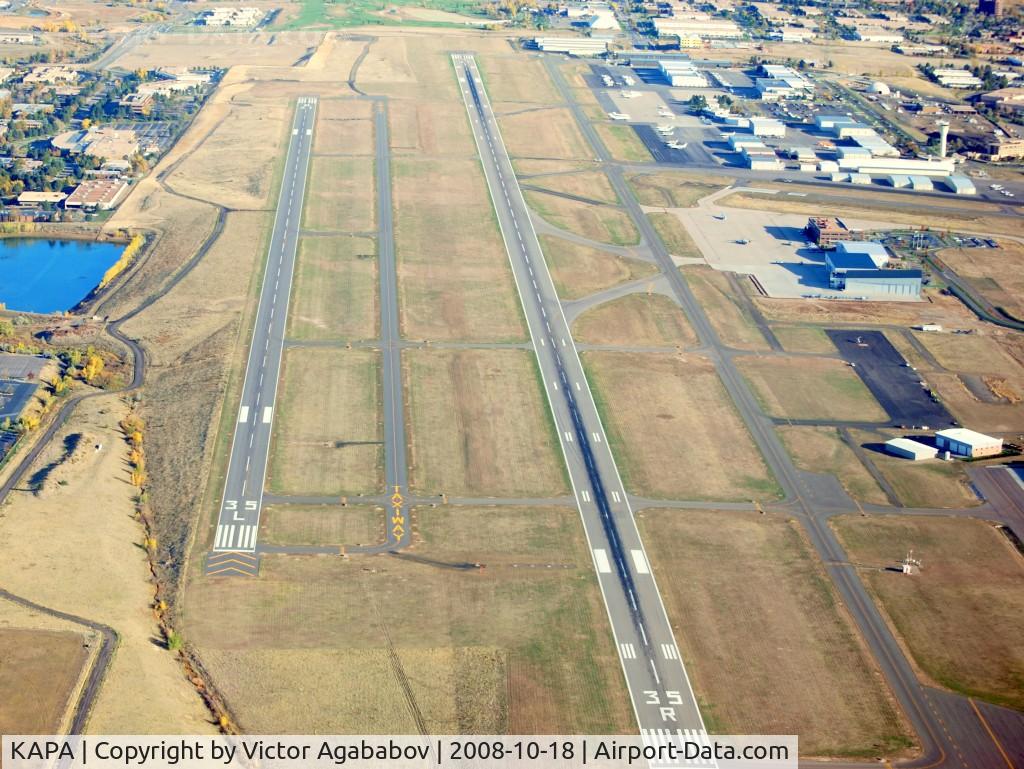 Centennial Airport (APA) - Centennial when passing to the west