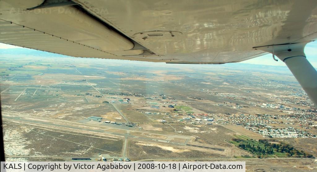 San Luis Valley Rgnl/bergman Field Airport (ALS) - After takeoff at Alamosa.