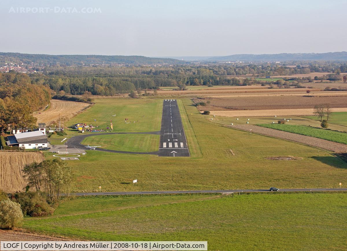 LOGF Airport - On short final rwy. 13.