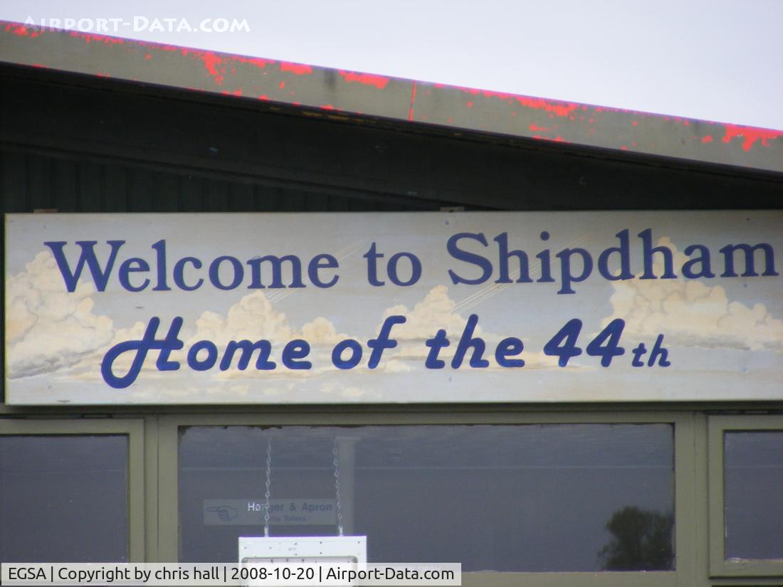 Shipdham Airport, Shipdham, England United Kingdom (EGSA) - On the club house at Shipdham