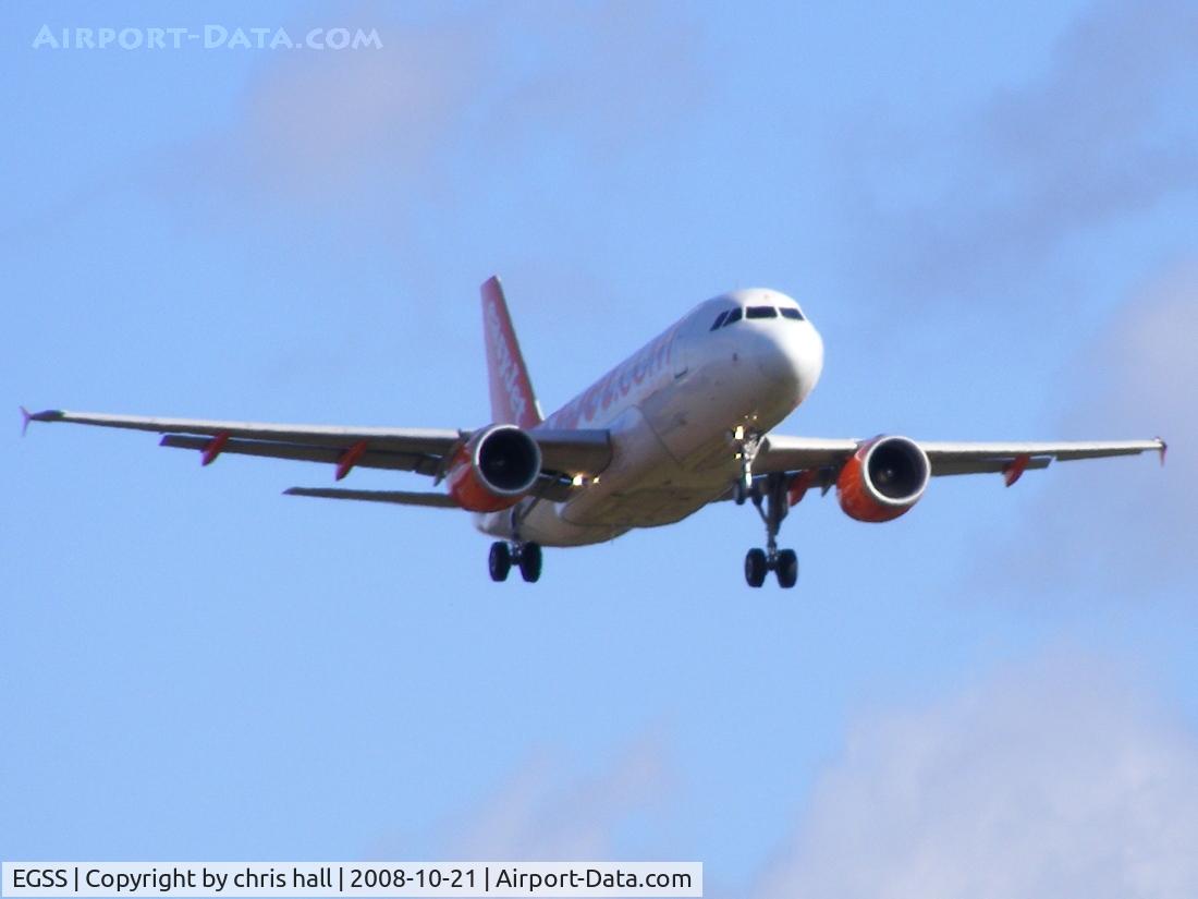 London Stansted Airport, London, England United Kingdom (EGSS) - Easyjet A319 on finals to Stansted