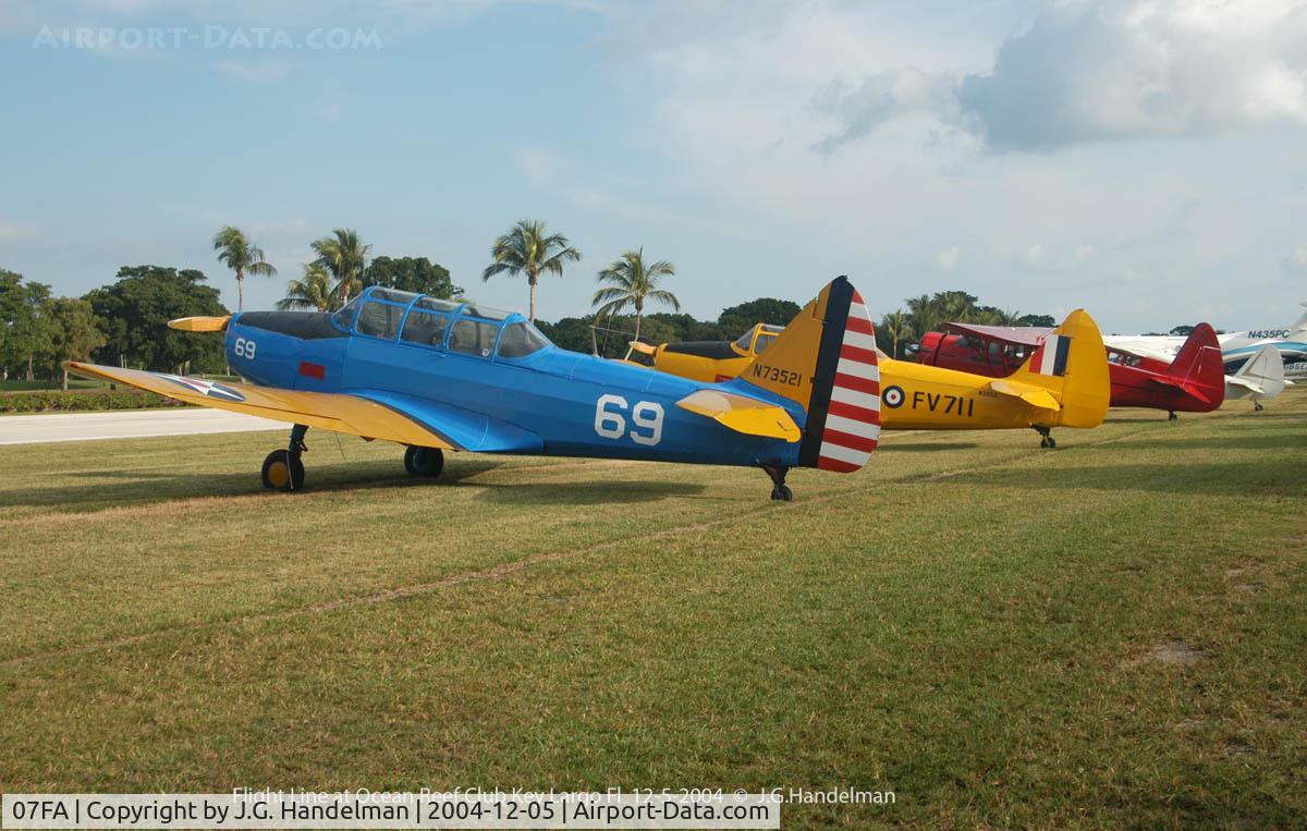 Ocean Reef Club Airport (07FA) - Partial  flight line at Vintage Week  End at Ocean Reef