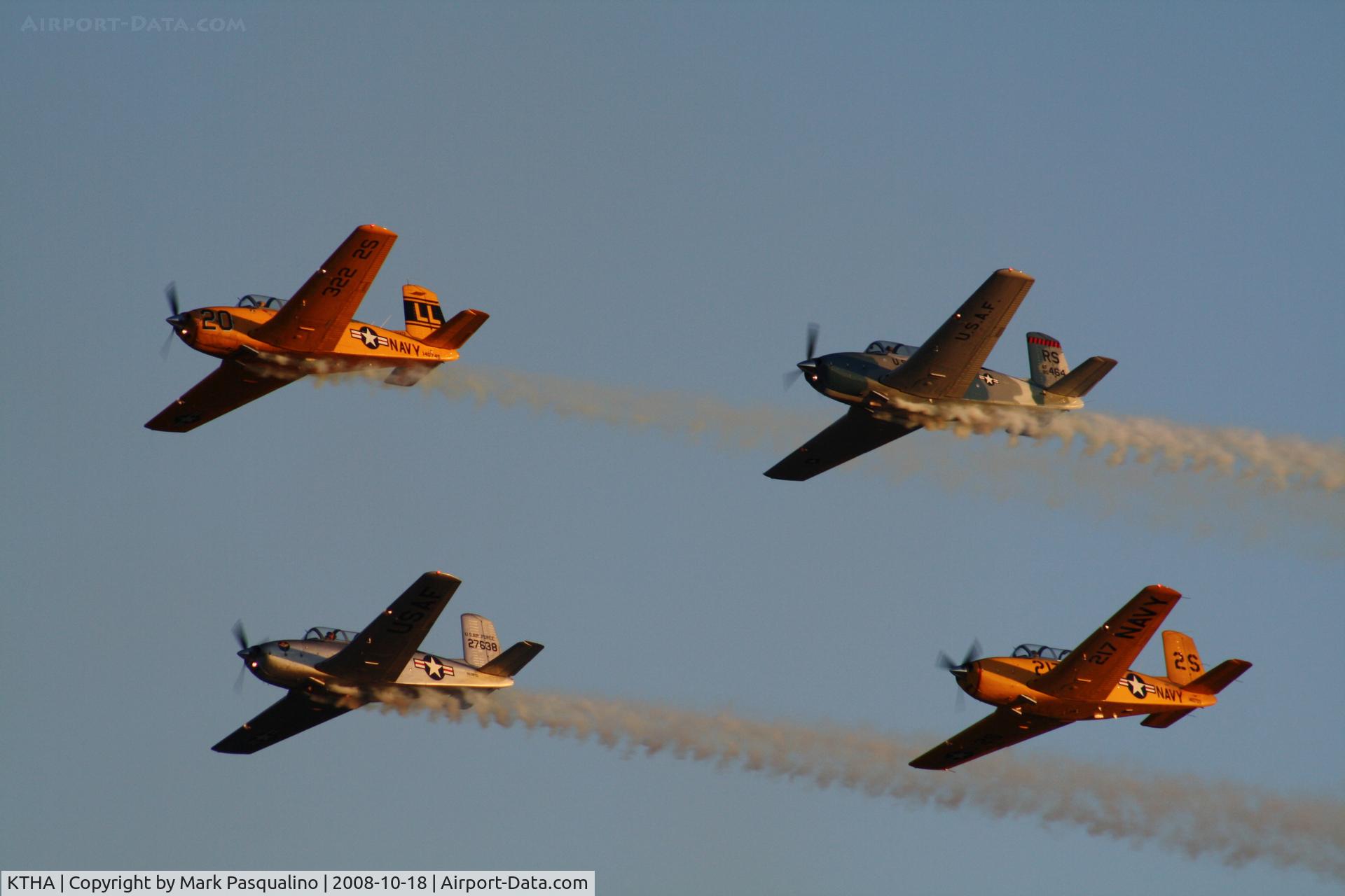 Tullahoma Regional Arpt/wm Northern Field Airport (THA) - T-34 formation flight at Tullahoma