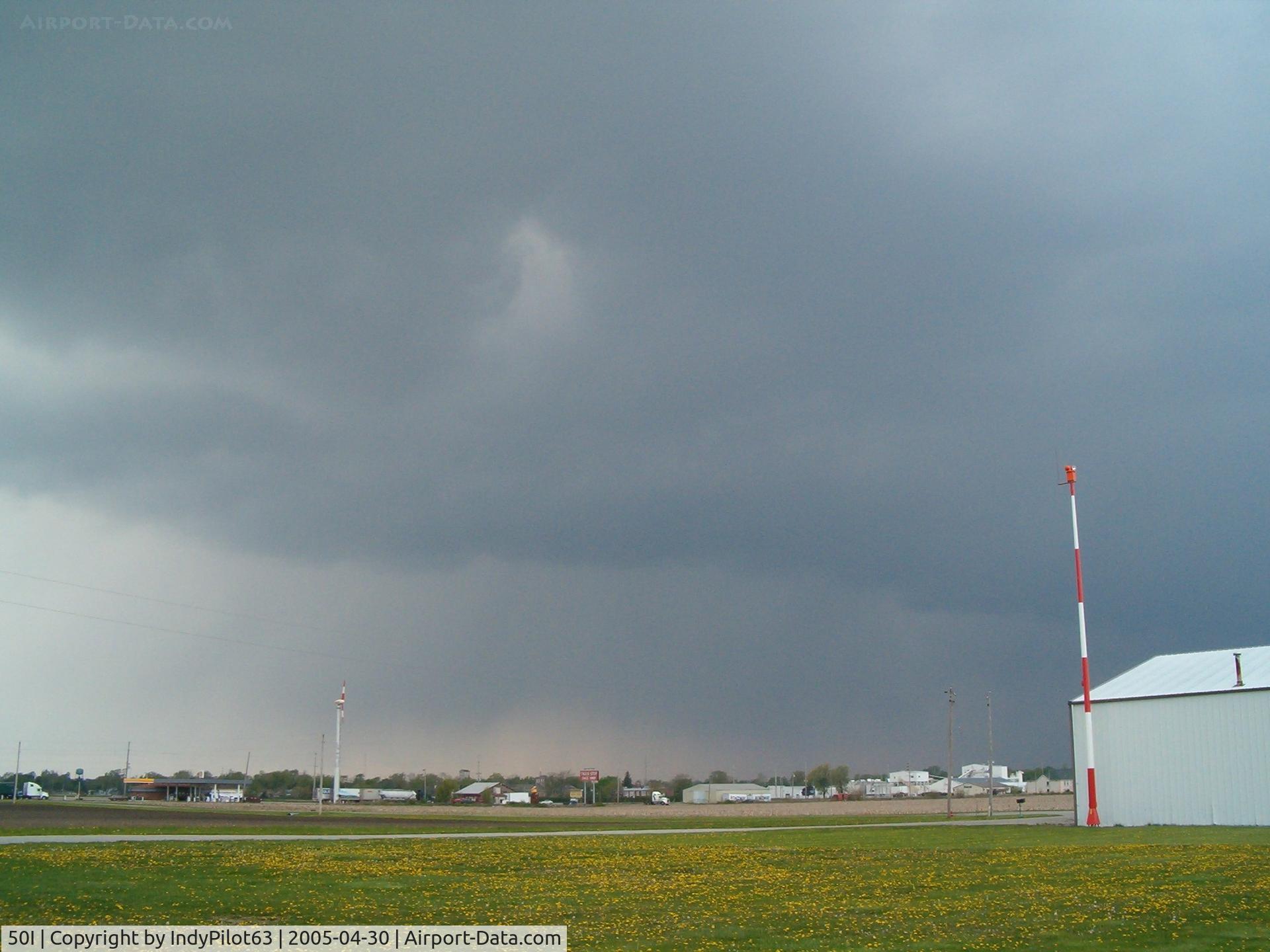 Kentland Municipal Airport (50I) - I just made it to the airport as a spring storm was headed in...