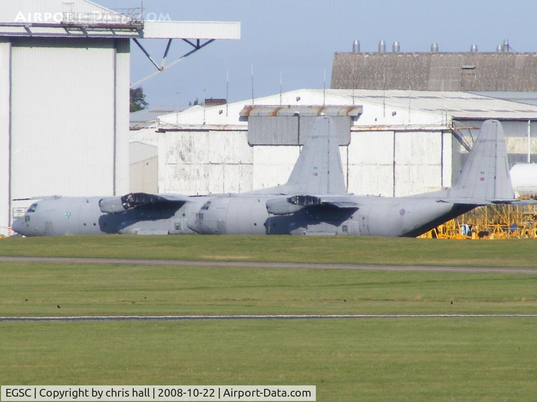 Cambridge Airport, Cambridge, England United Kingdom (EGSC) - Two ex RAF C-130's awaiting their fate at Marshalls of Cambridge