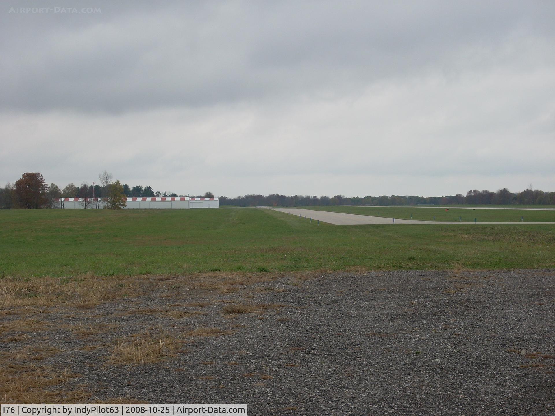 Peru Municipal Airport (I76) - Looking up runway 01 from the south