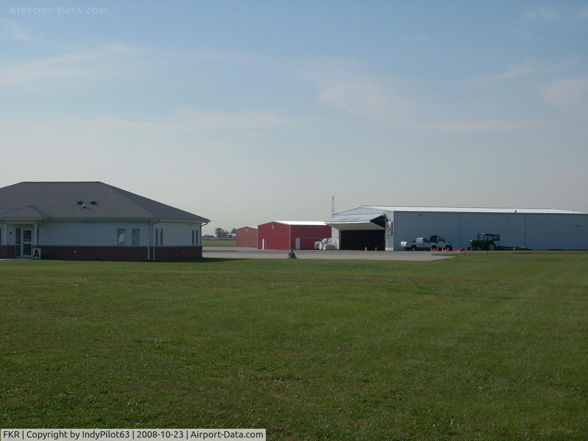 Frankfort Municipal Airport (FKR) - FBO and hangar buildings