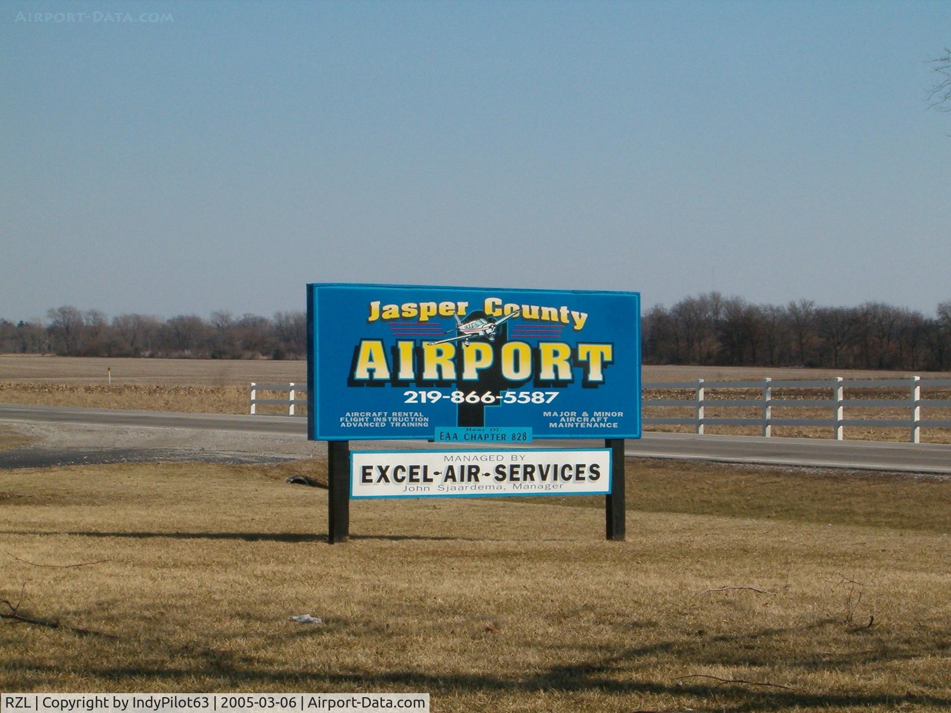 Jasper County Airport (RZL) - sign