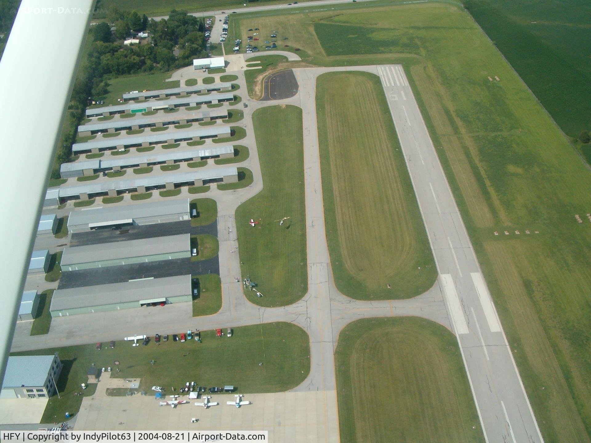 Greenwood Municipal Airport (HFY) - Aerial shot of the runway during an airshow.