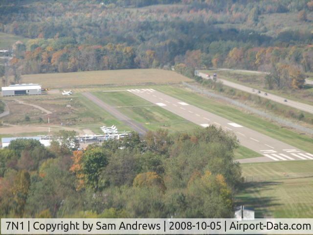 Corning-painted Post Airport (7N1) - Towers on the approach and mountainous terrain necessitate a skewed strait in