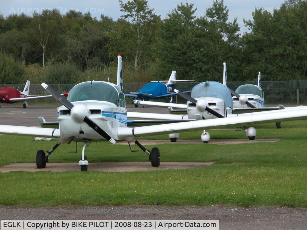 Blackbushe Airport, Camberley, England United Kingdom (EGLK) - CABAIR AA-5'S BLACKBUSHE SOUTH SIDE