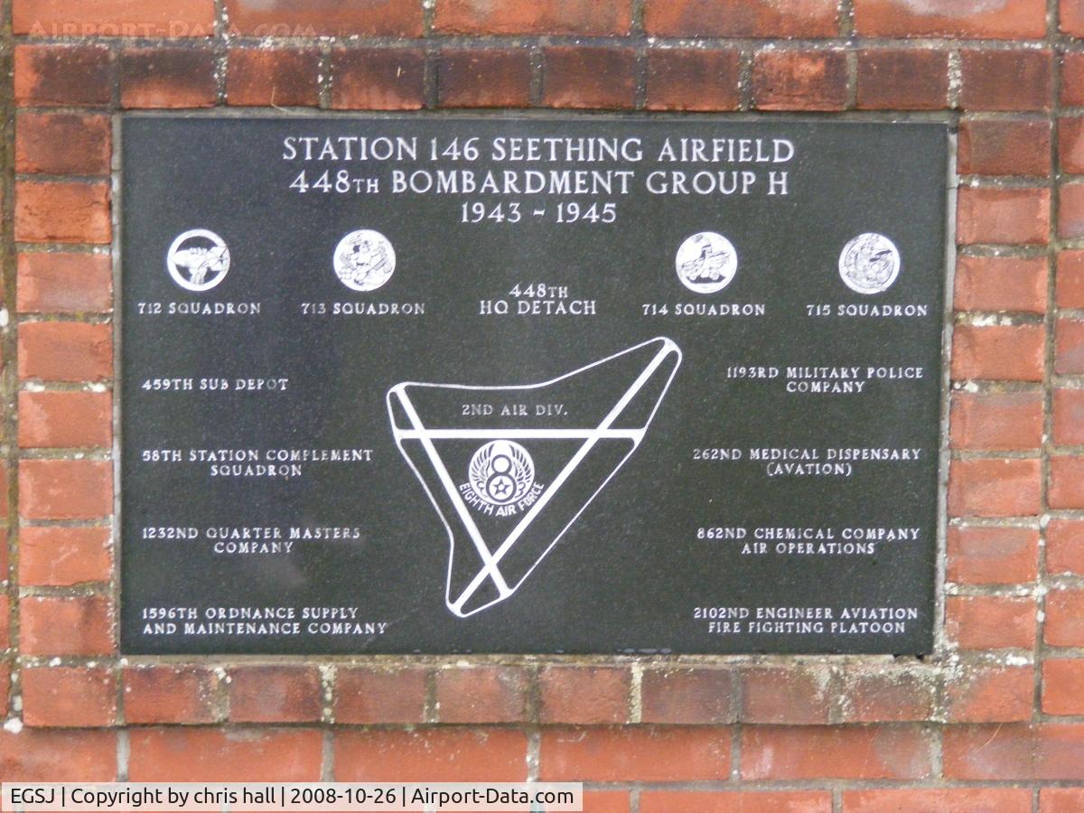 Seething Airfield Airport, Norwich, England United Kingdom (EGSJ) - Outside the Seething airfield Control Tower Museum