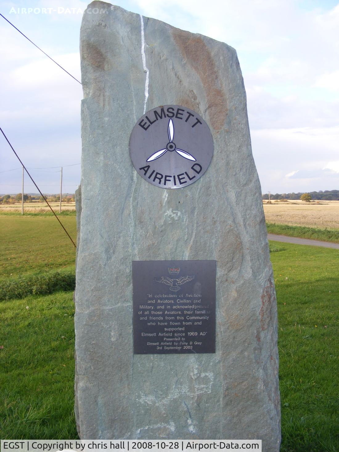 Elmsett Airport, Ipswich, England United Kingdom (EGST) - at the entrance to Elmsett Airfield