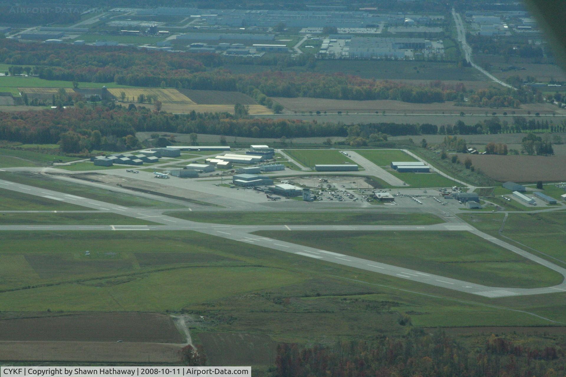 Region of Waterloo International Airport (Kitchener/Waterloo Regional Airport), Regional Municipality of Waterloo, Ontario Canada (CYKF) - The Terminal, and hangers for Waterloo Airport