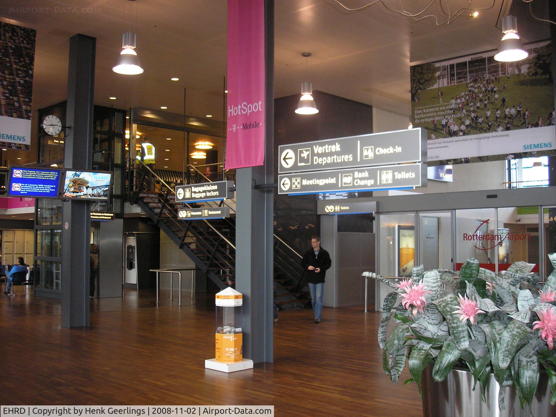 Rotterdam Airport, Rotterdam Netherlands (EHRD) - Rotterdam Airport 2008 , Entrance Departure Hall