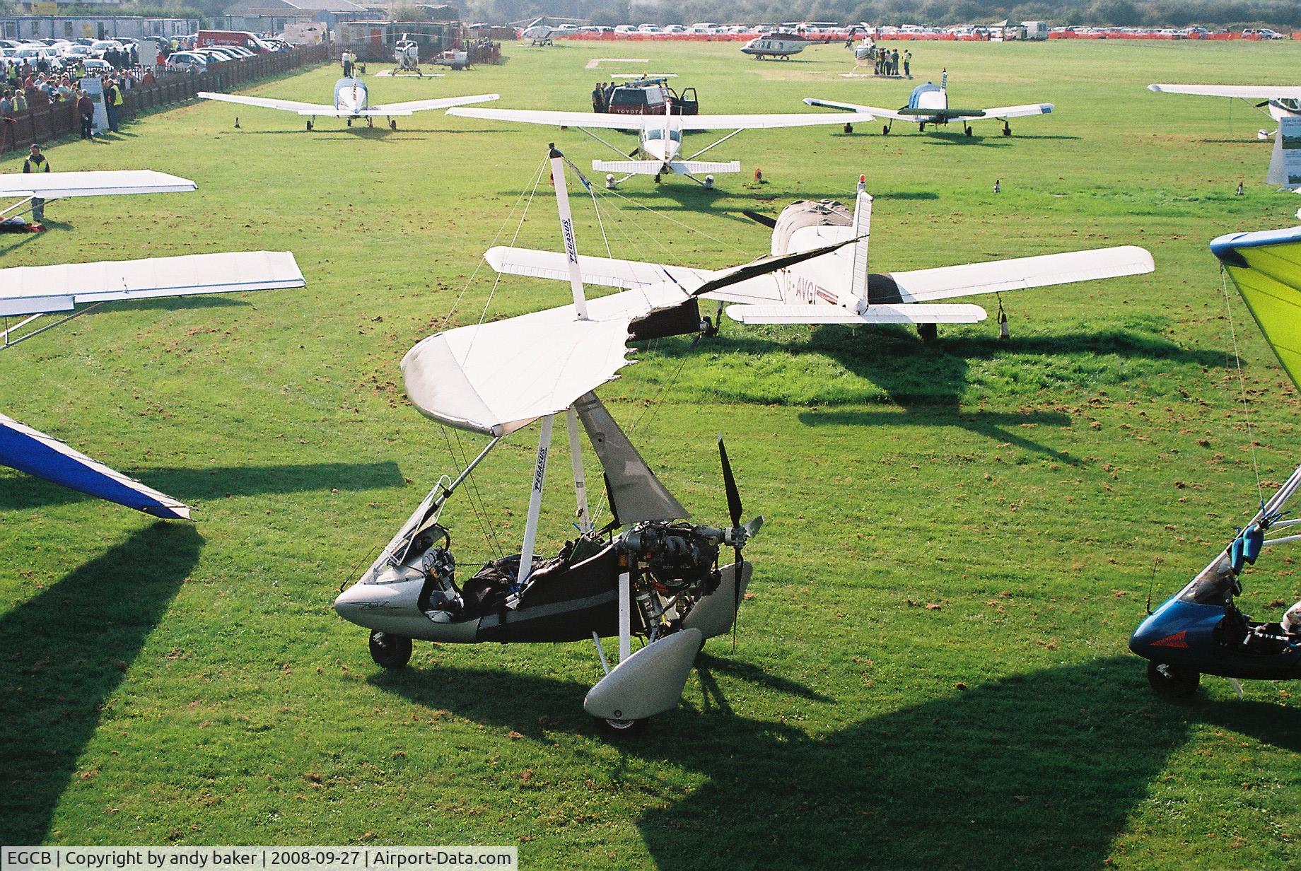 City Airport Manchester, Manchester, England United Kingdom (EGCB) - openday+flyin microlight parked up outside