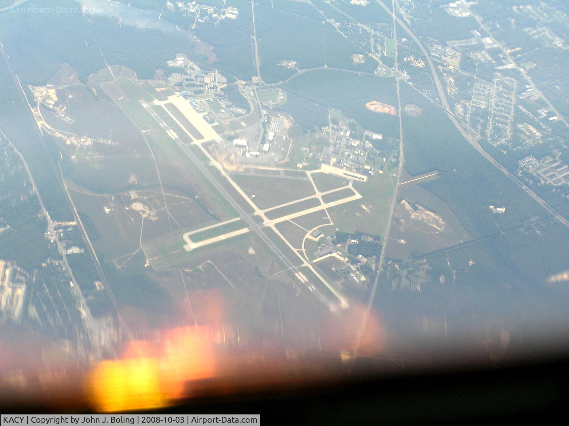 Atlantic City International Airport (ACY) - Atlantic City Intl looking SE from FL380