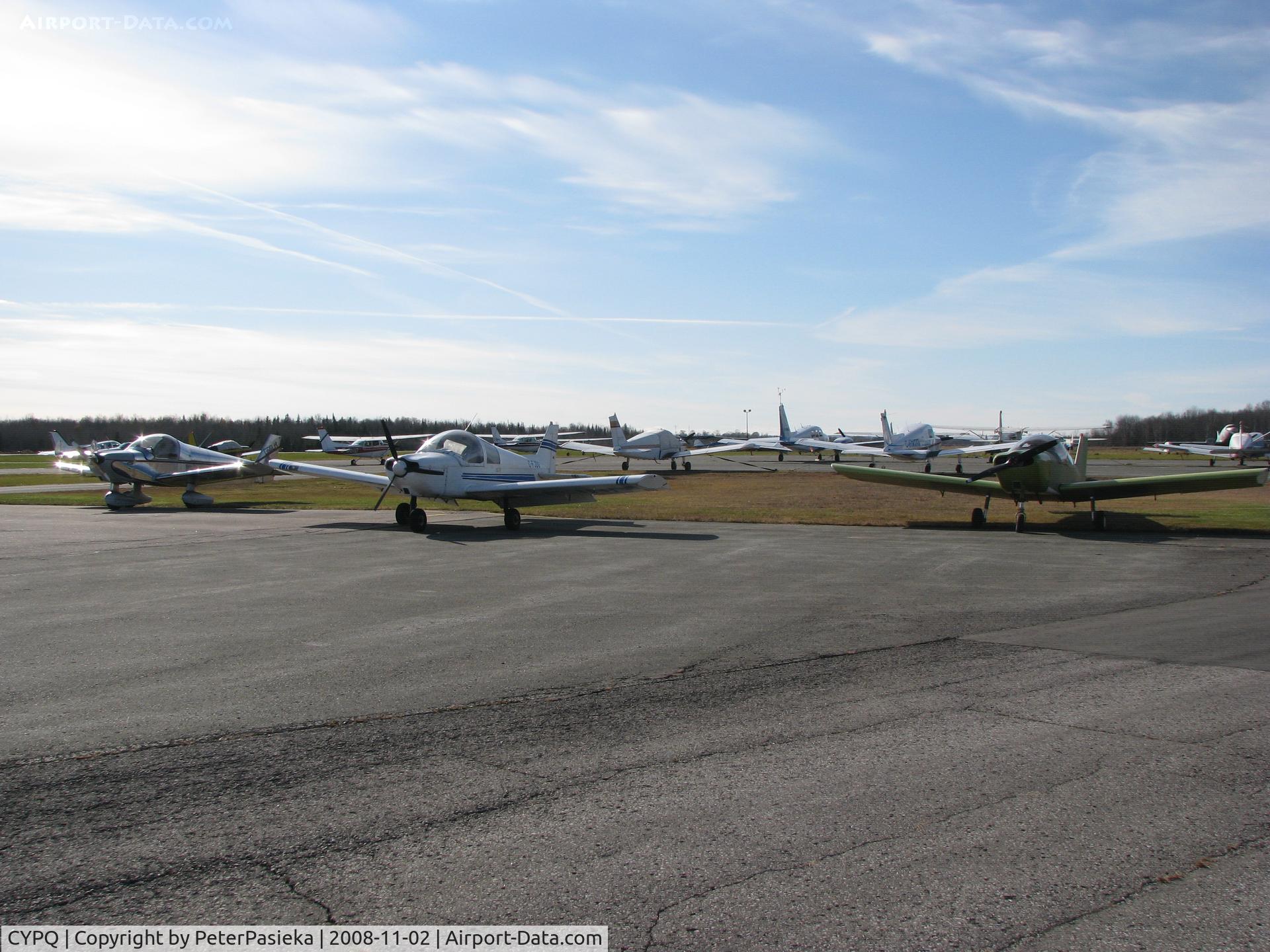 Peterborough Airport, Peterborough, Ontario Canada (CYPQ) - FRHP, GGLH and FJDG on the ramp at Peterborough, Ontario Canada.