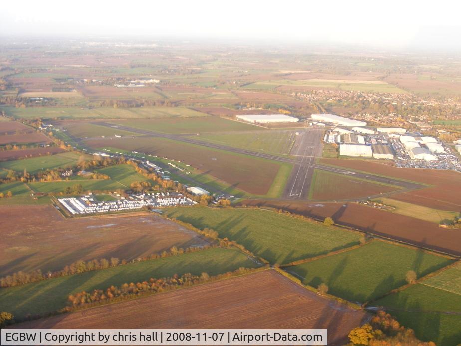 Wellesbourne Mountford Airfield Airport, Wellesbourne, England United Kingdom (EGBW) - looking back at Wellsbourne Mountford