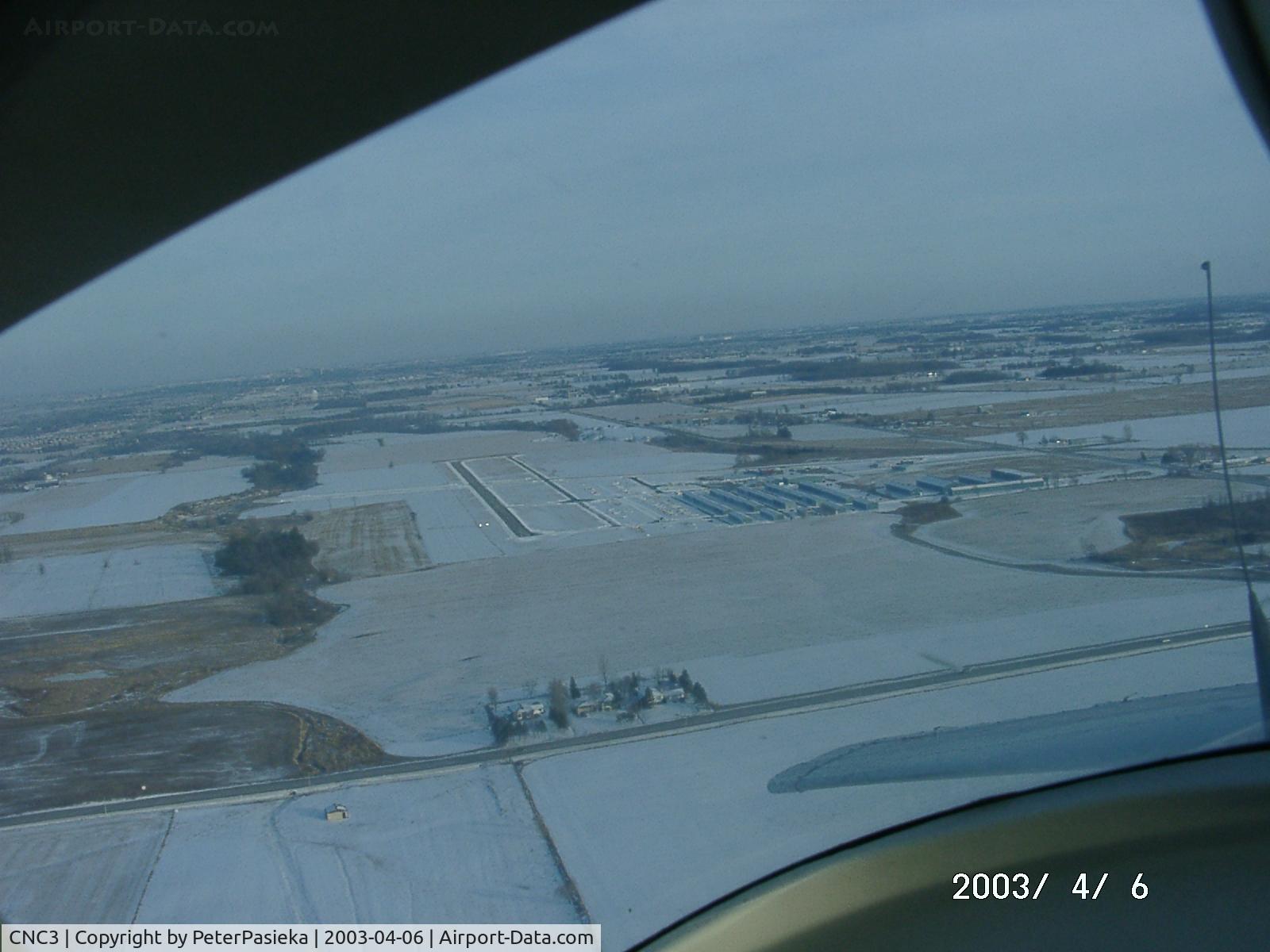 CNC3 Airport - Brampton Airport, Ontario Canada. Looking back on runway 15