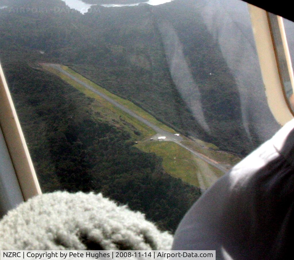Ryans Creek Aerodrome Airport, Half Moon Bay, Stewart Island New Zealand (NZRC) - Stewart Island, NZ from Islander ZK-FXE on departure