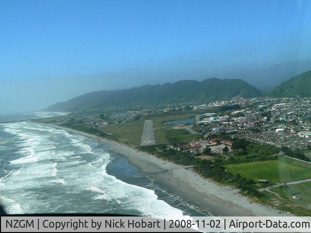 Greymouth Aerodrome Airport, Greymouth New Zealand (NZGM) - On final for runway 01