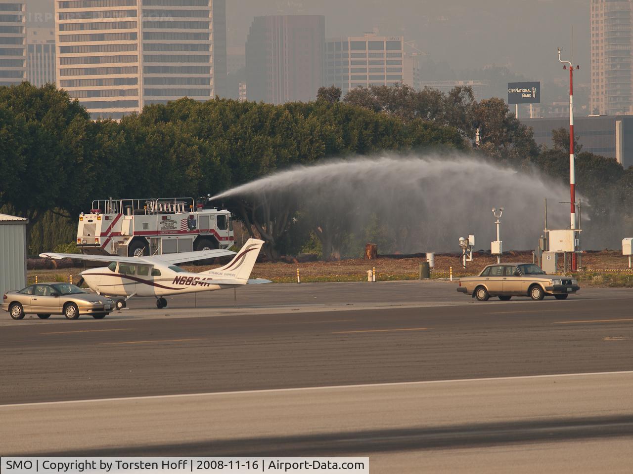 Santa Monica Municipal Airport (SMO) - Santa Monica Municipal Airport's Aircraft Rescue Unit 5 conducting an equipment check