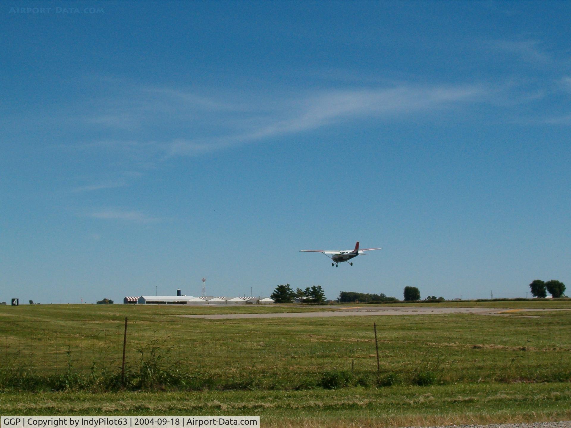 Logansport/cass County Airport (GGP) - A Civil Air Patrol Skyhawk landing over the highway...
