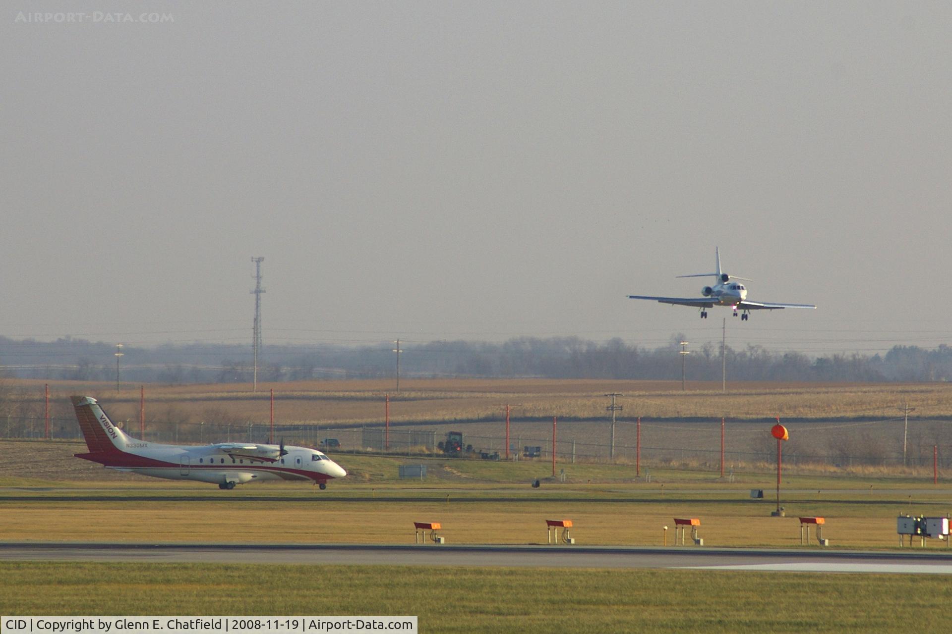 The Eastern Iowa Airport (CID) - Traffic waiting for arrival at runway 31.