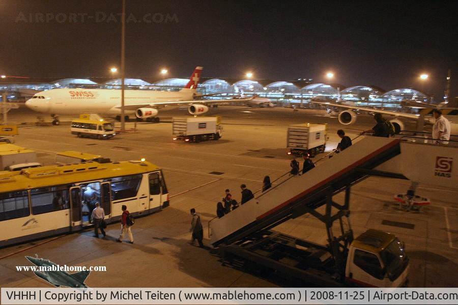 Hong Kong International Airport, Hong Kong Hong Kong (VHHH) - Disembarking Dragonair flight from Kaohsiung