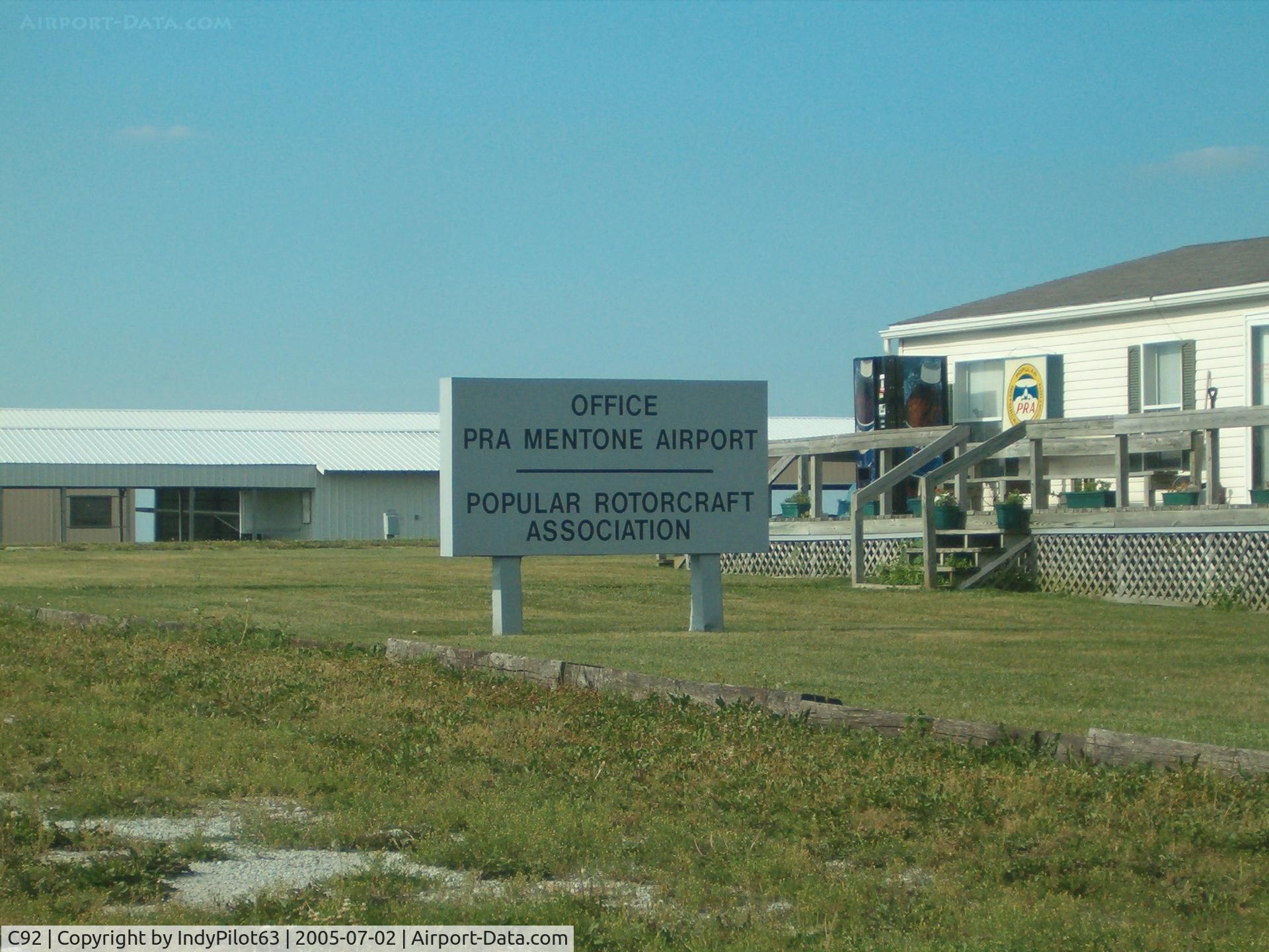 Mentone Airport (C92) - Sign