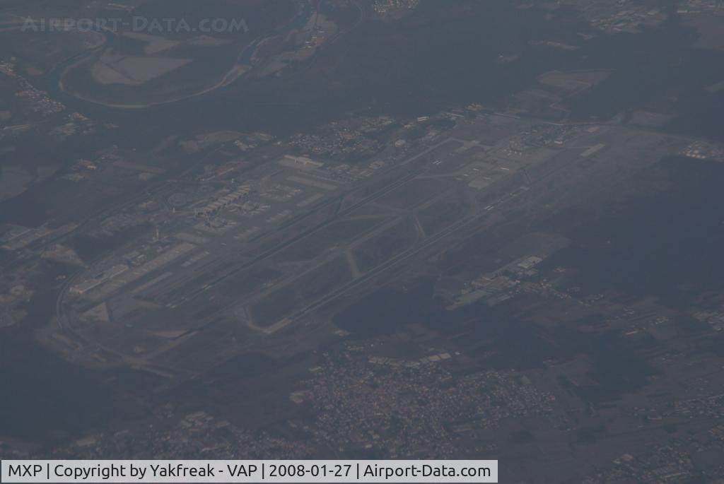 Malpensa International Airport, Milan Italy (MXP) - In Flight from VIE to BCN