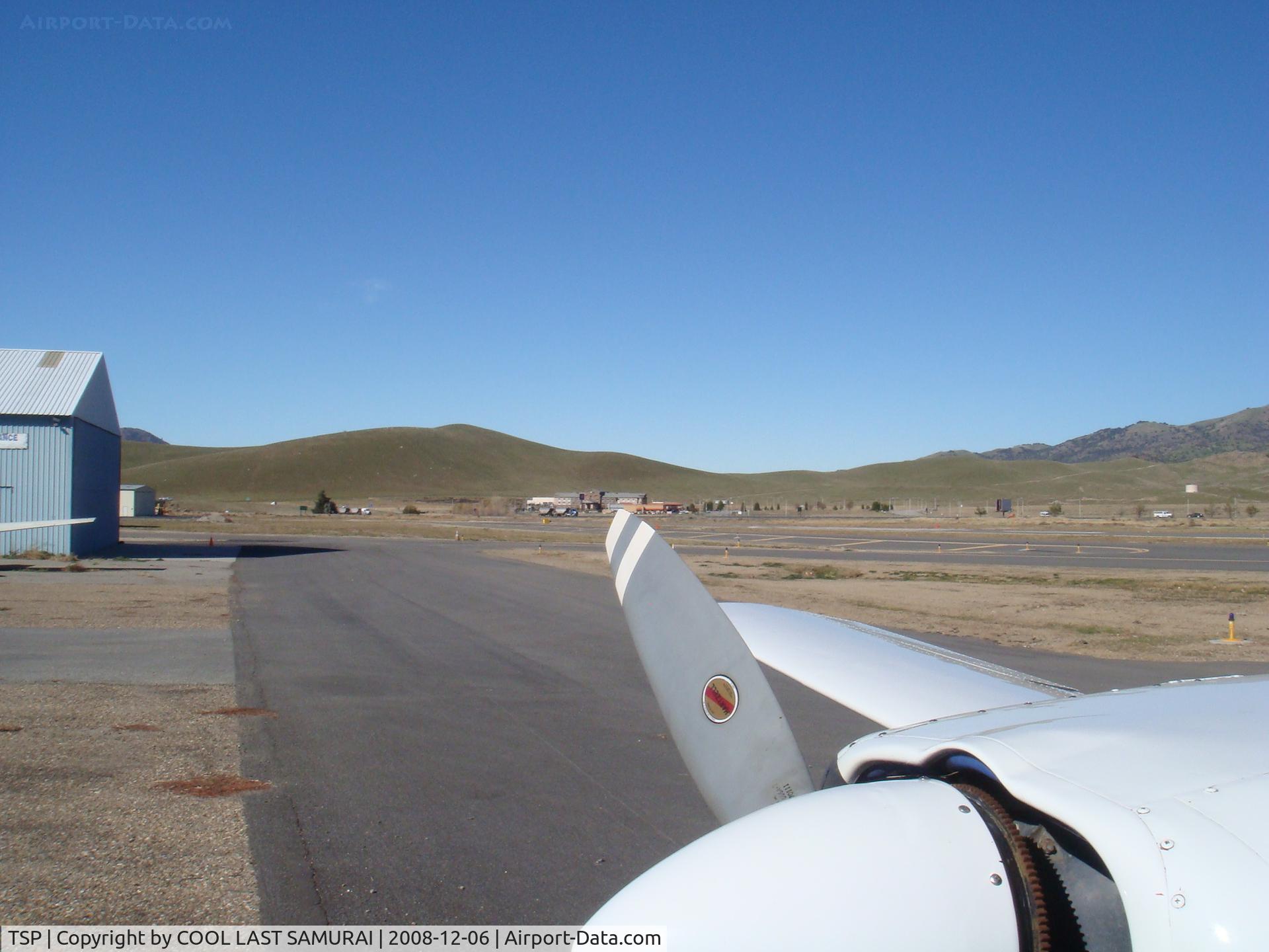 Tehachapi Municipal Airport (TSP) - A view from Tehachapi Benbow Parking