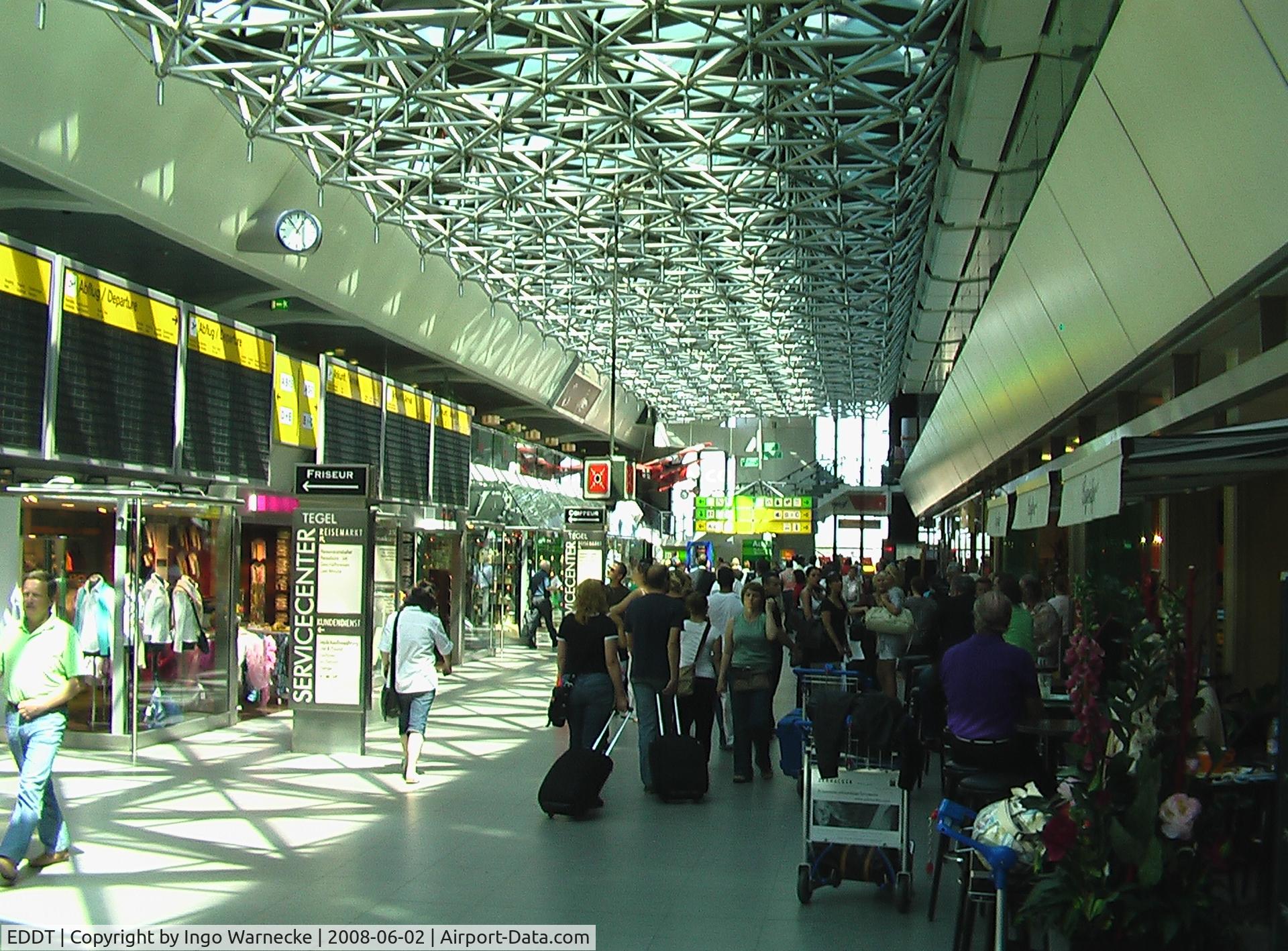 Tegel International Airport (closing in 2011), Berlin Germany (EDDT) - Berlin Tegel - main terminal interior, you can get from the plane (docking) to the bus (with your luggage) in 15 minutes