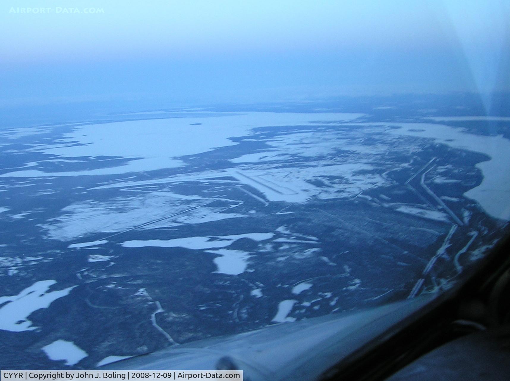 CFB Goose Bay (Goose Bay Airport), Happy Valley-Goose Bay, Newfoundland and Labrador Canada (CYYR) - Goose Bay looking East on a cold winter day.