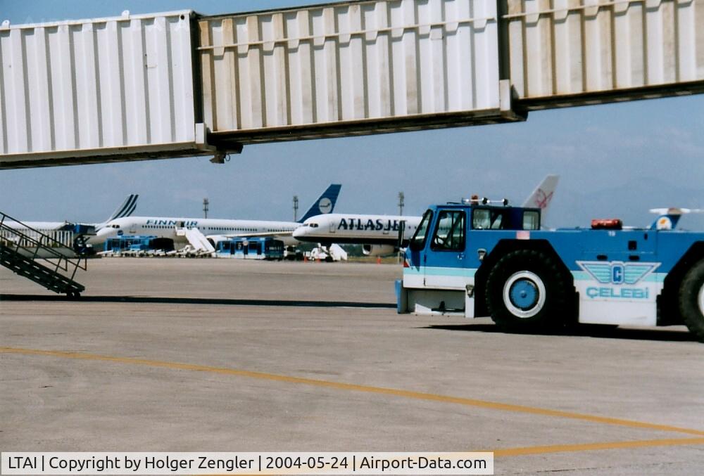 Antalya Airport, Antalya Turkey (LTAI) - View to the outer parking-positions