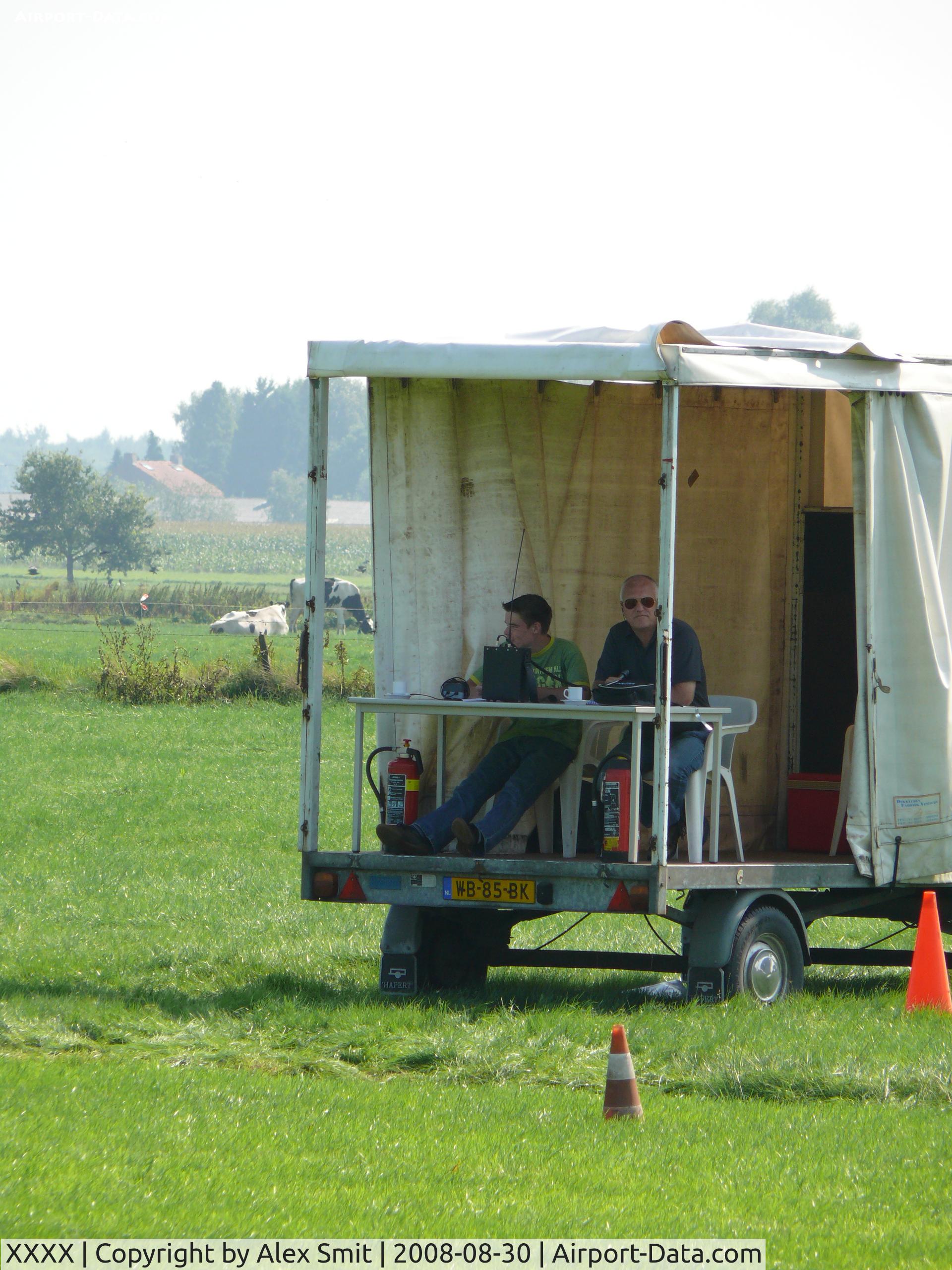 XXXX Airport - Improvised Air Trafic Control position/Tower at temporary airfield Veulen International close to Venray - the Netherlands