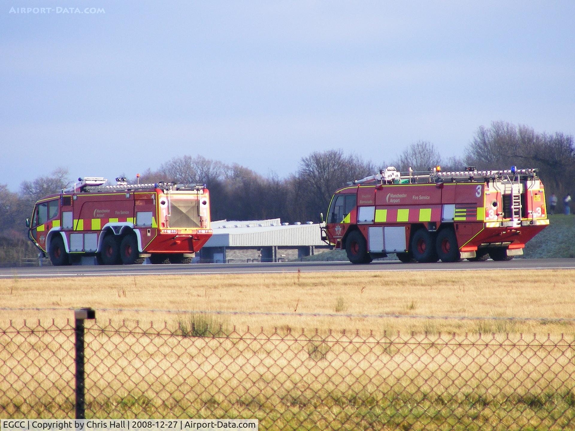 Manchester Airport, Manchester, England United Kingdom (EGCC) - Fire Trucks at Manchester Airport