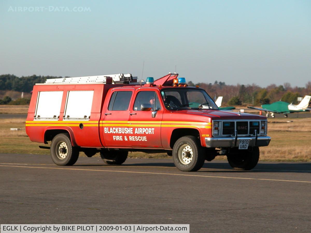 Blackbushe Airport, Camberley, England United Kingdom (EGLK) - ONE OF TWO GMC FIRE TRUCKS AT BLACKBUSHE
