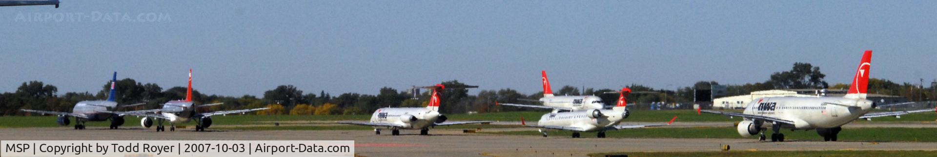 Minneapolis-st Paul Intl/wold-chamberlain Airport (MSP) - Waiting to depart on runway 12L