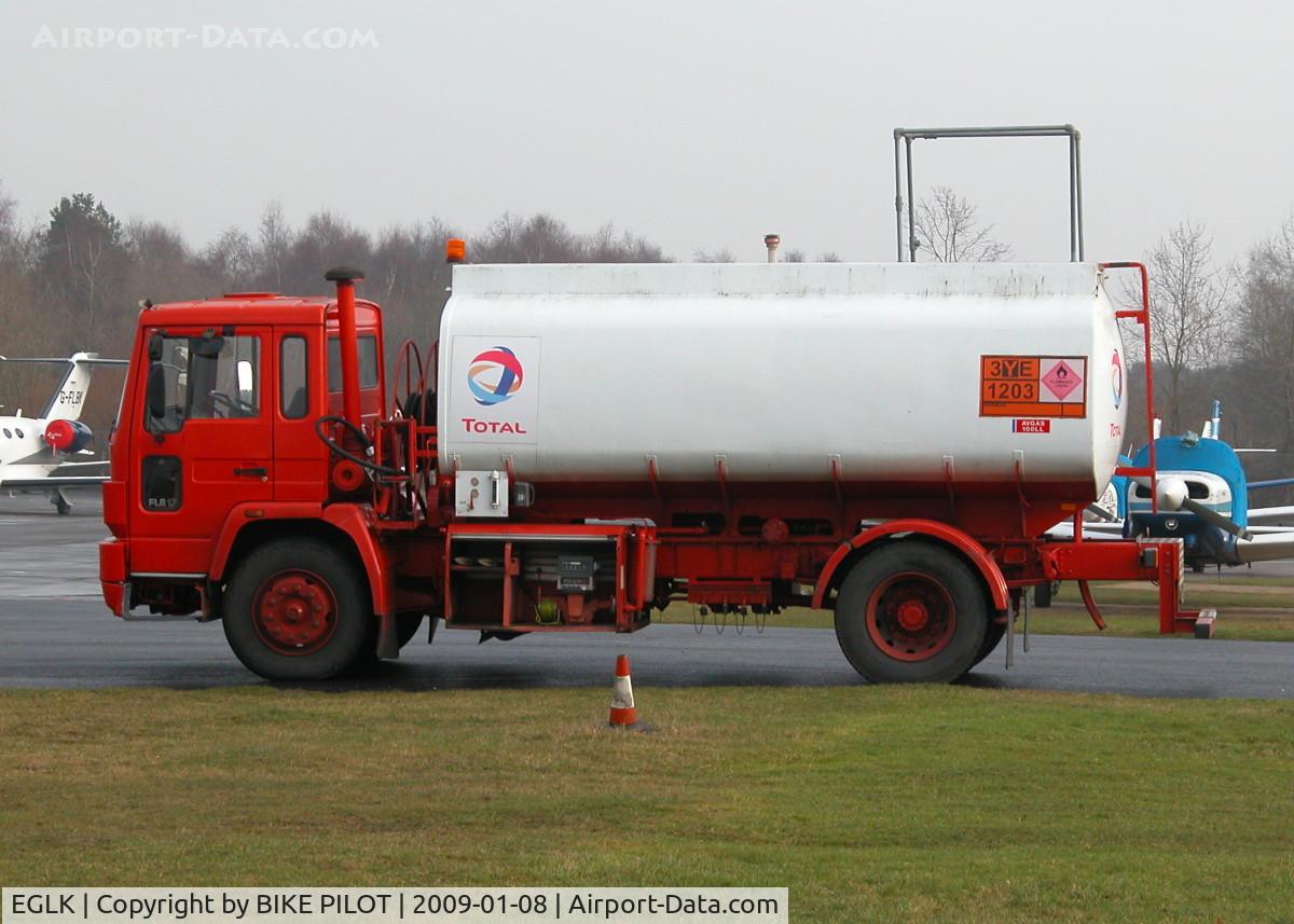 Blackbushe Airport, Camberley, England United Kingdom (EGLK) - AVGAS TANKER