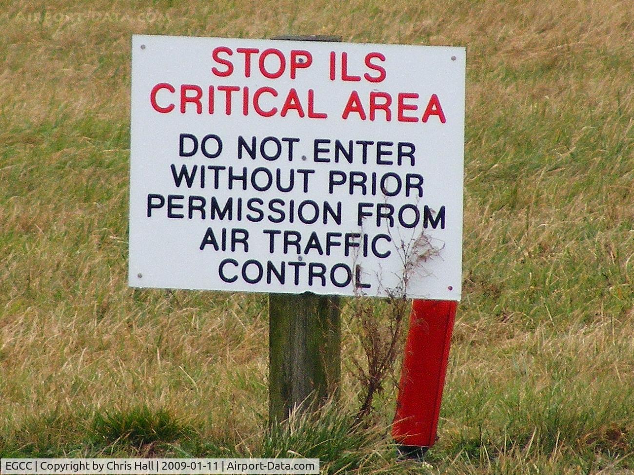 Manchester Airport, Manchester, England United Kingdom (EGCC) - sign at EGCC