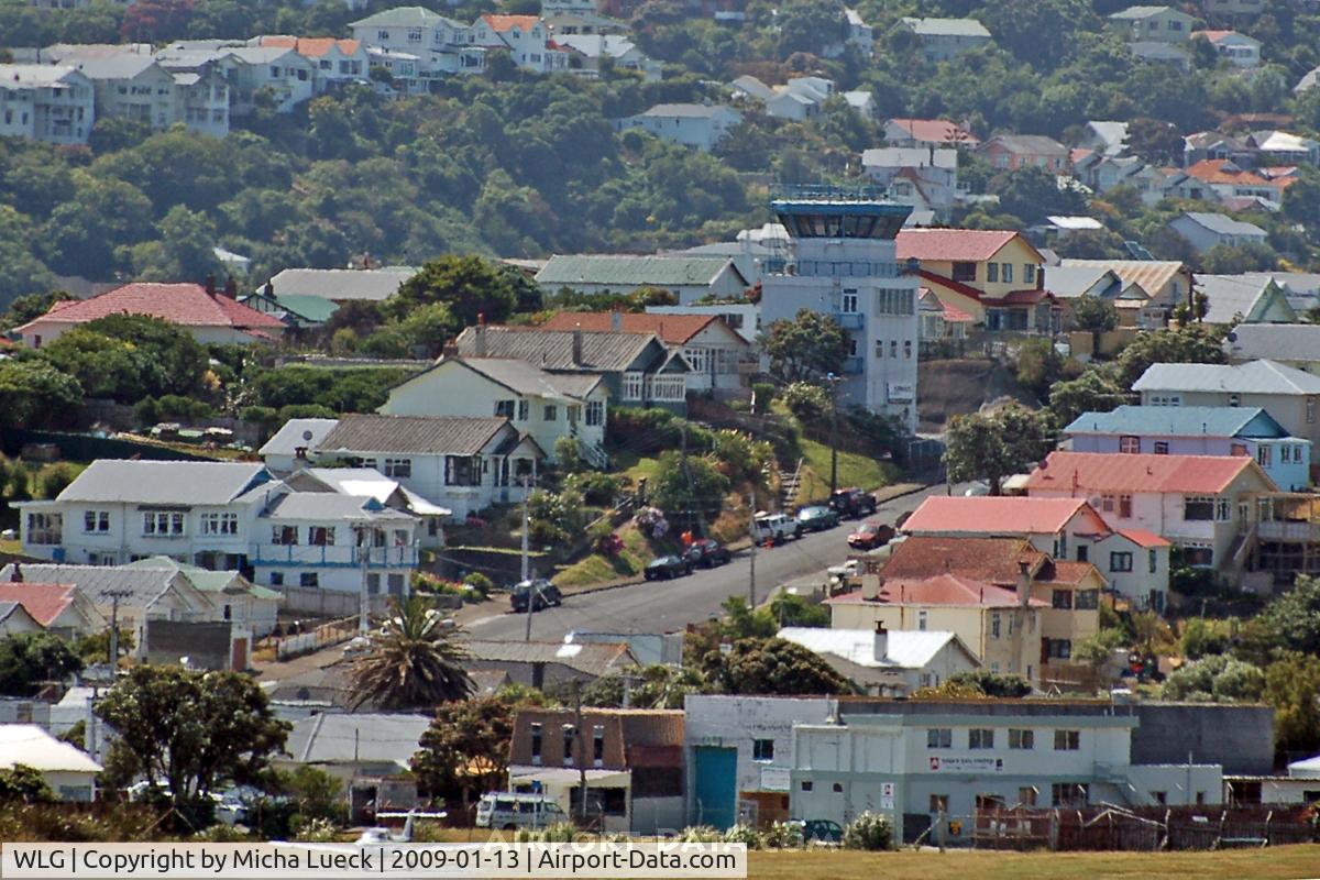 Wellington International Airport, Wellington New Zealand (WLG) - Space is so sparse at Wellington airport that the tower is built in a residential area...